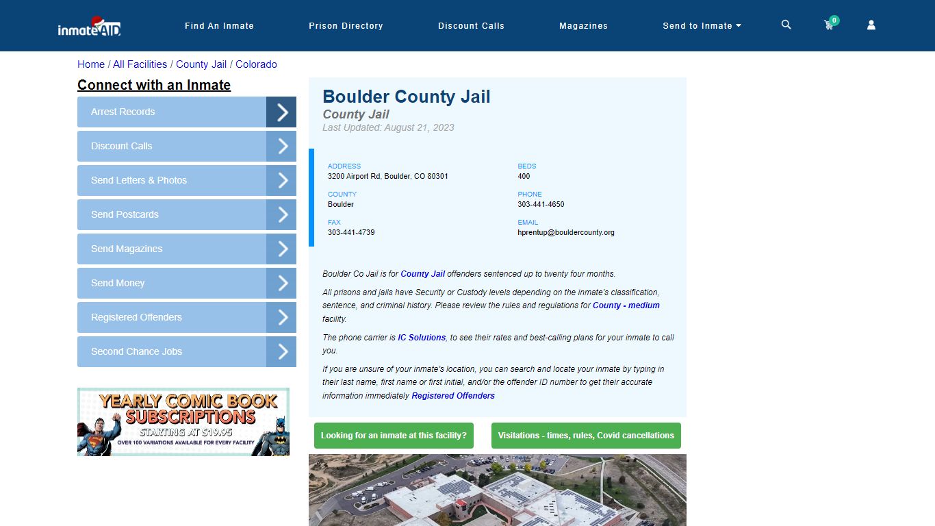 Boulder County Jail - Inmate Locator - Boulder, CO